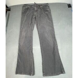 Ralph Lauren Polo‎ Jeans Corduroy Pants Womens 8 32 30 Gray Wide Leg Trousers